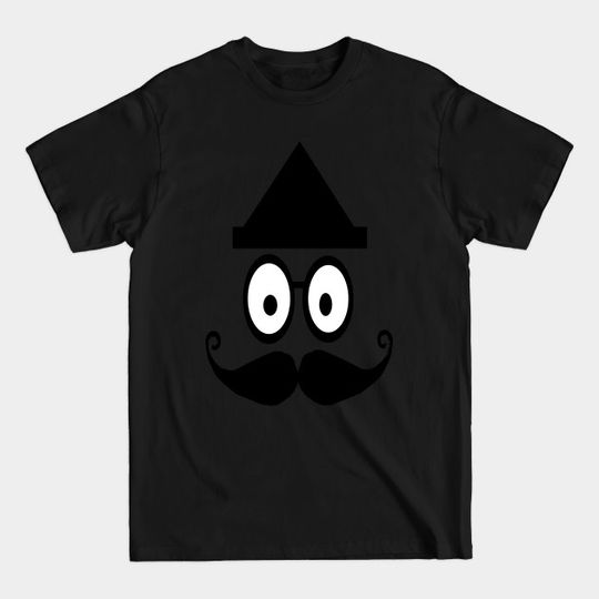 funny face with triangle shaped hat - Retro - T-Shirt