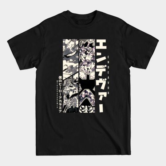 Endeavor = MY HERO ACADEMIA = Manga Panel Design - Endeavor - T-Shirt