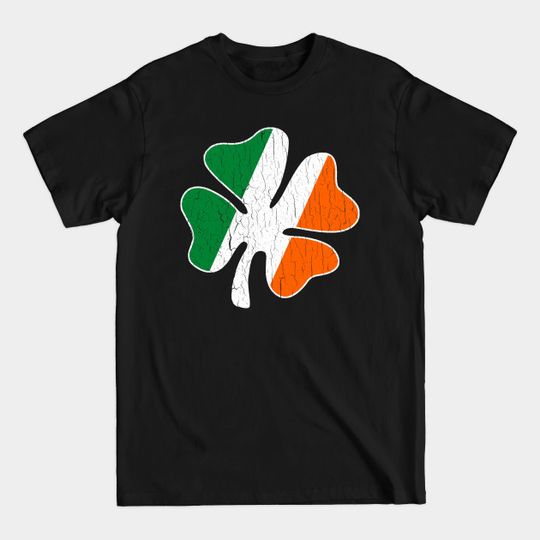 Giant Irish Shamrock (vintage distressed look) - Irish - T-Shirt