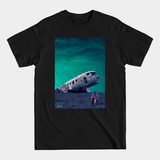 Last Flying - Plane Wreck Landing Crash Landing - T-Shirt
