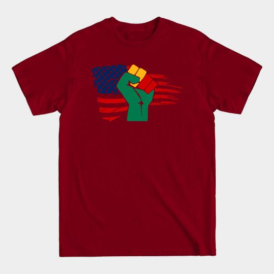 Juneteenth african american BLM Fist Equality - Juneteenth - T-Shirt
