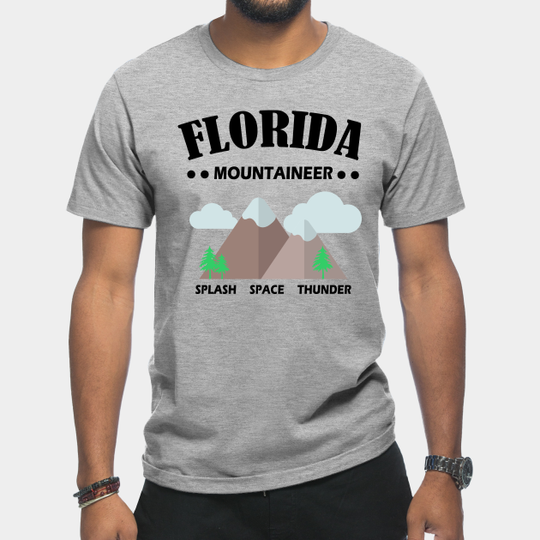 Florida Mountains - Space, Thunder, Splash (Black Text) - Orlando Fl - T-Shirt