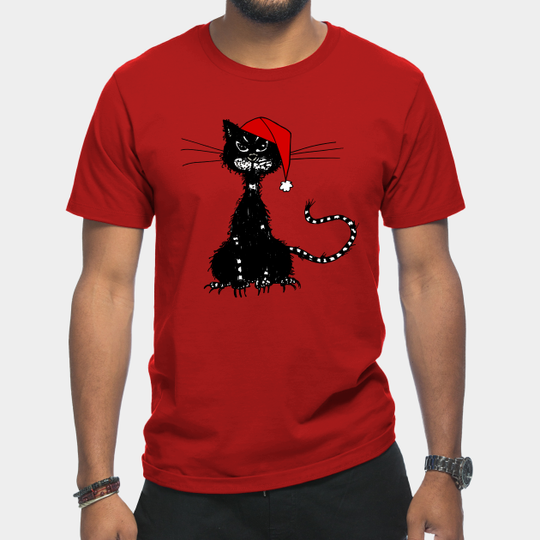 Evil Christmas Cat - Christmas Cat - T-Shirt