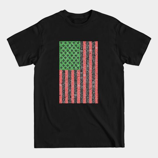 Pan American Distressed Circle Design Flag - Black Lives Matter - T-Shirt