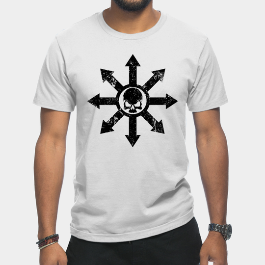 Mark of Chaos Distressed Black - Warhammer 40k - T-Shirt