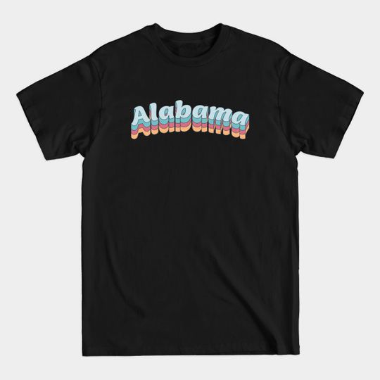 Alabama State Retro Color Arc - Alabama - T-Shirt