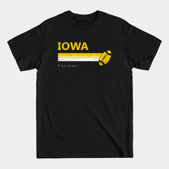 Iowa Vintage Football Design For Gameday - Iowa Hawkeyes - T-Shirt
