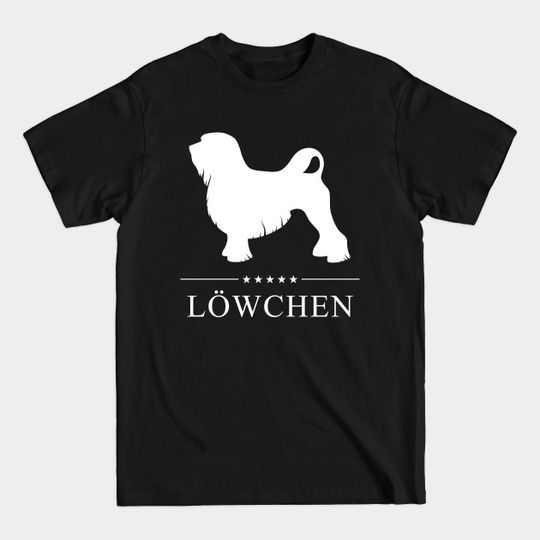 Lowchen Dog White Silhouette - Lowchen - T-Shirt