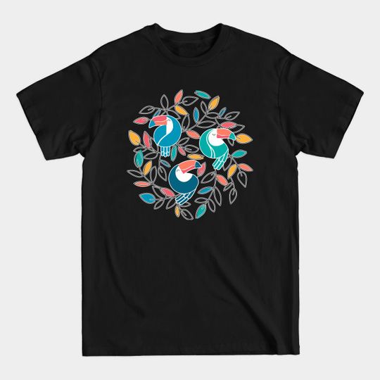 Retro Toucan - Geometric Toucans - T-Shirt