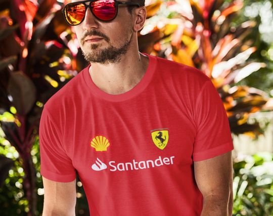 Formula 1 T Shirt Scuderia Ferrari Vintage Team Shell Sandanter T Shirt Unisex Fomula One T Shirt