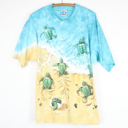 vintage 1996 Sea Turtles Liquid Blue Shirt