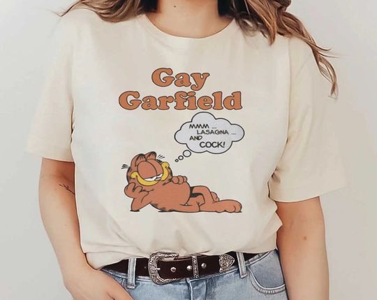 Gay Garfield shirt, Vintage Garfield shirt