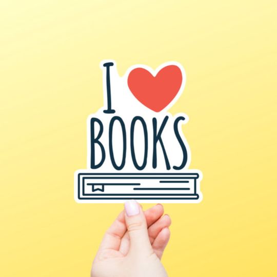 I Love Books, Reading Sticker, Book Sticker