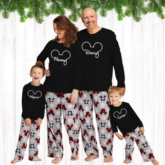 Personalized Family Mickey Christmas Pajamas - Disney Trip Christmas Pajamas