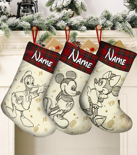 Personalized Mickey And Friends Disney Christmas Stocking
