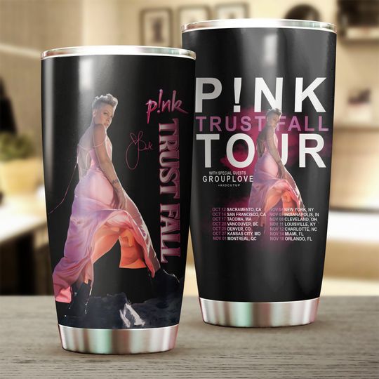 Pink Trustfall Tour 2023 Tumblers