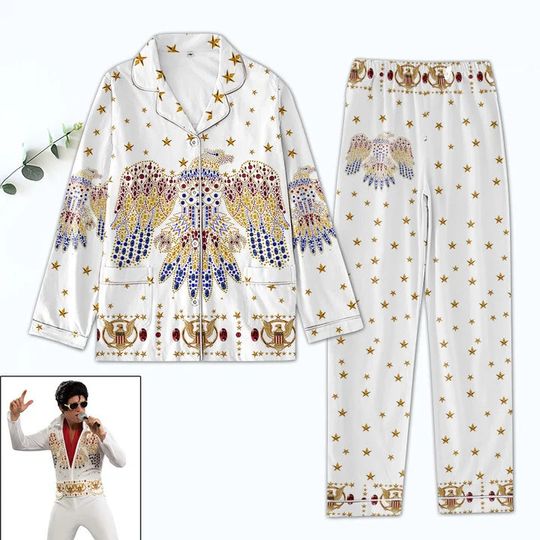 Elvis Presley Pajamas Set, Elvis Presley Thick Pajamas, Elvis Presley Night Pajamas