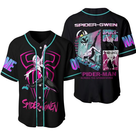 Spider Gwen Shirt, Spider Gwen Jersey Shirt, Spider Gwen Baseball Shirt