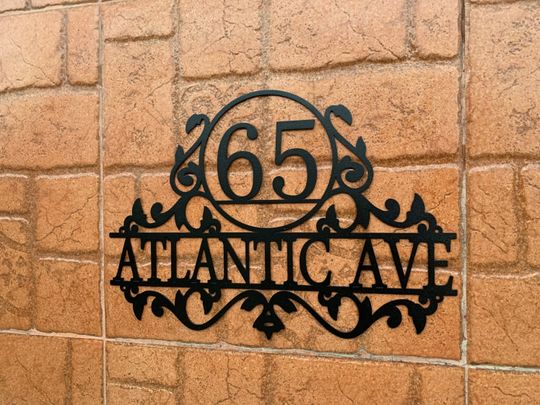 Personalized Address Sign Custom Metal Wall Art House Number Sign