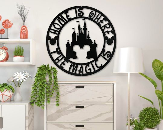 Eywa DisneyMickey Castle Metal Sign, Custom Family Room Sign, Disney Home Entrance