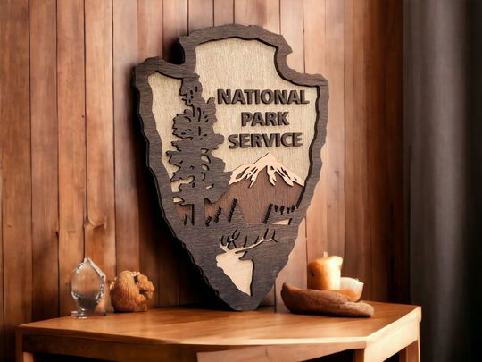 National Park Service Arrowhead - NPS inspired sign