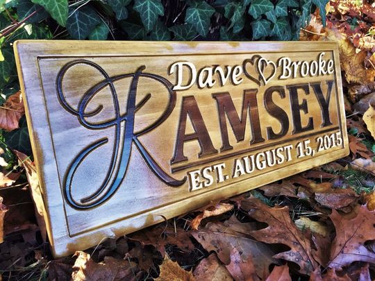 Personalized Couples Gift Personalized Wedding Gift Last Name Established Sign Personalized Family Name Sign Anniversary Custom Wooden Sign