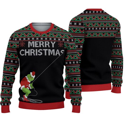 The funny character Stole Christmas Ugly Sweater