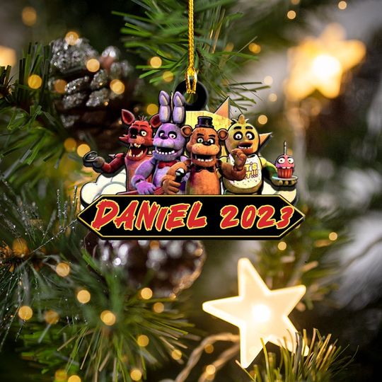 Personalized Five Nights at Freddys Ornament,Fnafs Christmas Ornament,Christmas Gift