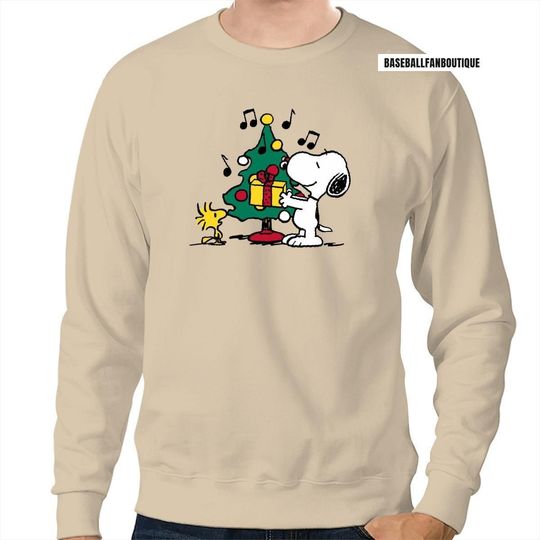 Snoopy And Woodstock Christmas Tree Sweatshirt, Christmas Sweatshirt