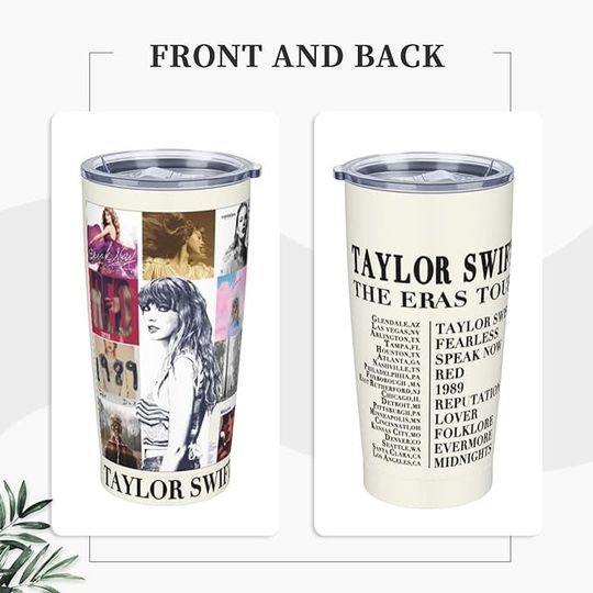 Taylor Tumbler Car Cup Singer Merch Fans Gift Coffee Cup  taylor version Double Wall Vacuum Hot Cold Thermos Insulated Travel Coffee