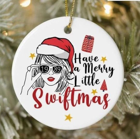 Have A Merry Swiftmas Ornament, Swift Christmas Ornament, Eras Concert, Christmas Gift Swift Fan, Swift Xmas Gift, Swiftmas Ornament