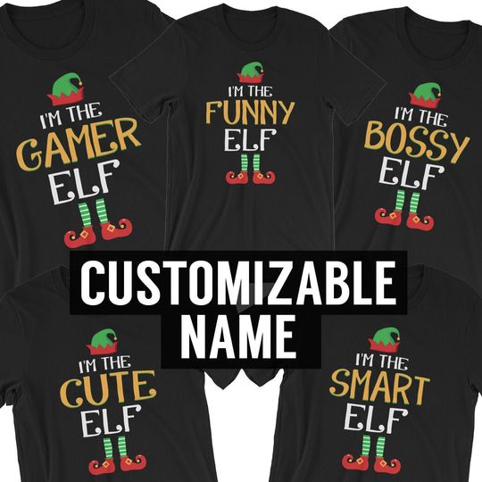 I'm The Sasy Elf, Matching Elf Shirt, Elf Shirt, Christmas Shirt, Christmas Gift, Christmas Elf, Personalized Holiday Gift, Custom Elf Tee