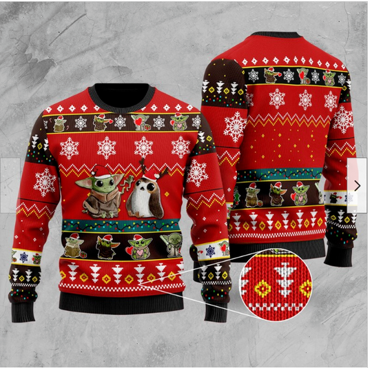 Star Wars Yoda And Friends Christmas Ugly Sweater