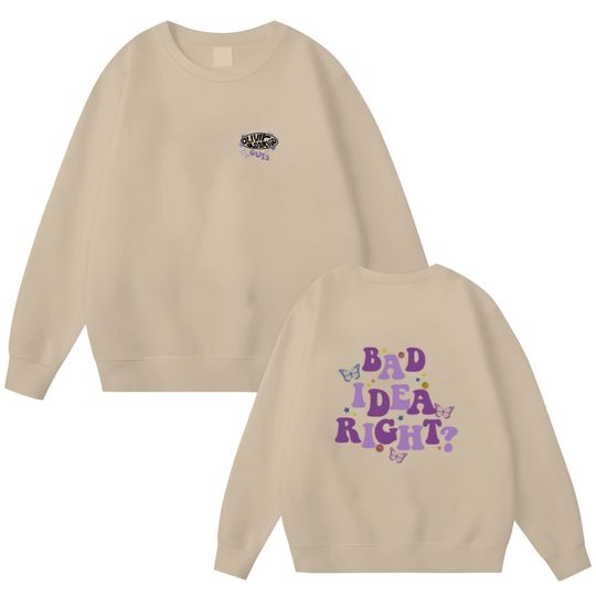 Olivia Rodrigo Guts Album Sweatshirt, Bad Idea Right 2Side Shirt