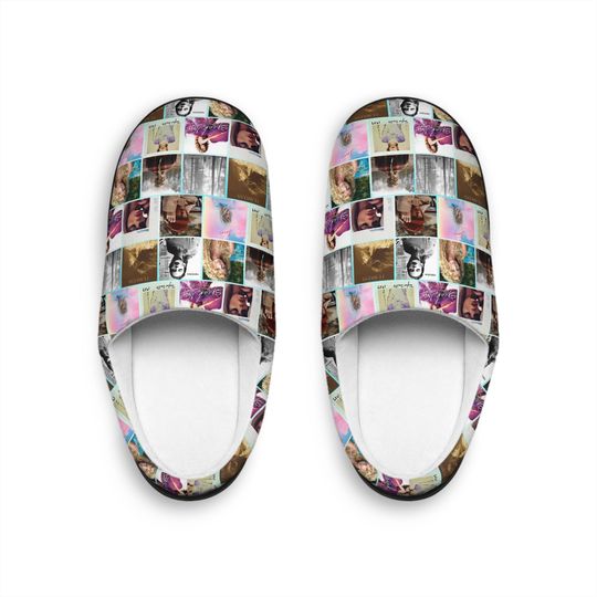 Taylor Album Art Collage Pattern Women's Indoor Slippers