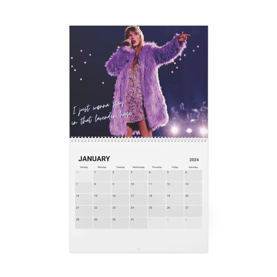 Taylor Eras Calendar (2024), taylor version Fan Calendar