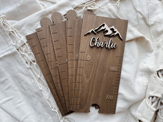 Wooden Growth Chart Baby Shower Gift Wood Height Chart Personalized Growth Chart