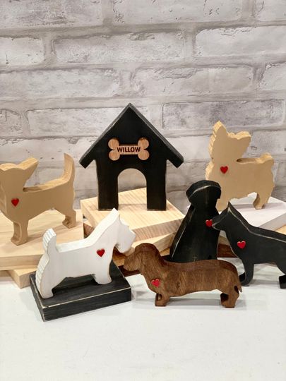 Gift For Dog Lover, Dog Memorial, Dog Tiered Tray, Dog Breed, Dog Knick Knack, Canine, Pup
