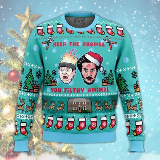 Home Alone Ugly Christmas Sweater, Xmas Sweater, Christmas Gift