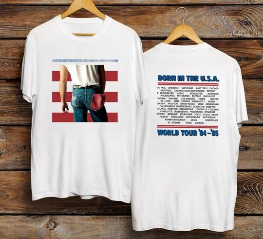 Bruce Springsteen Born In The Usa World Tour '84-'85 Vintage Concert T-Shirt