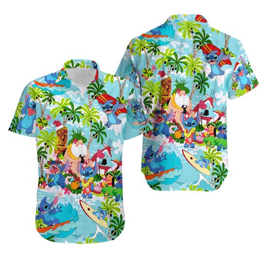 Lilo Stitch Christmas Hawaiian Shirt