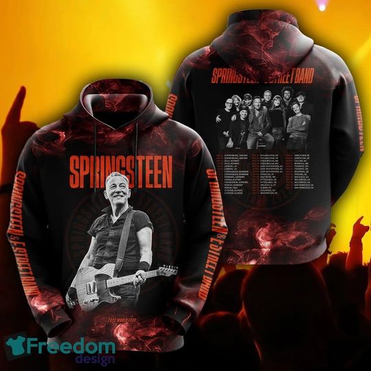 Bruce Springsteen Band Style Hooded fashion 3D Hoodie Gift For Fans