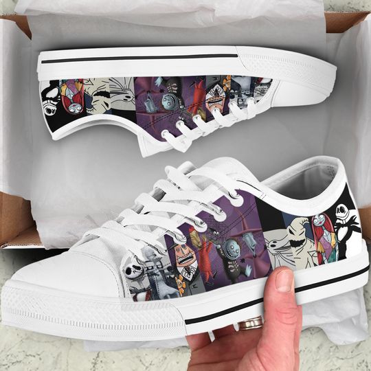 Christmas Nightmare Before Canvas Shoes
