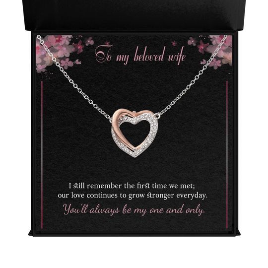 To my beloved wife - Twin Hearts Necklace