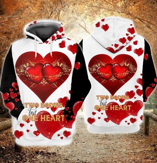Happy Valentine Day Two Bodies But One Heart 3D Shirt, Gift For Couple