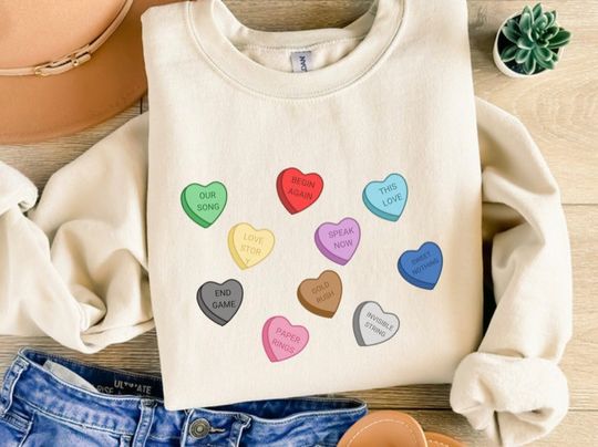 Iconic Era Hearts Valentine's Crewneck Sweatshirt - Taylor Inspired Apparel for swiftiee