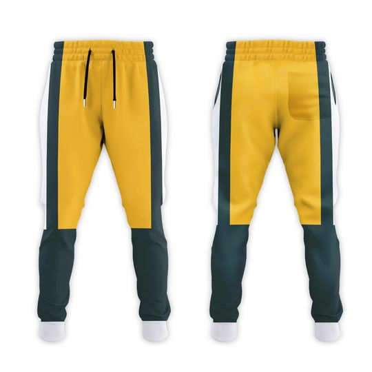 Bay Men's Joggers/ Team Colors Gold With Dark Green