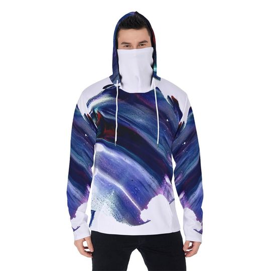 Clouds of Color Pullover Hoodie With Mask