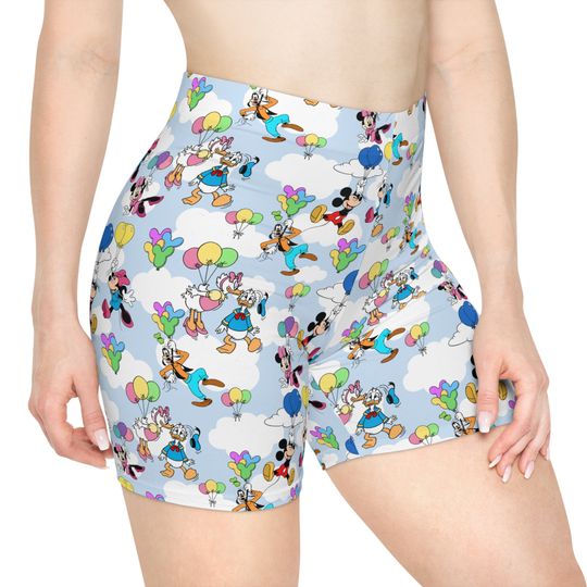 Mickey & Friends Balloons Women's Athletic Shorts