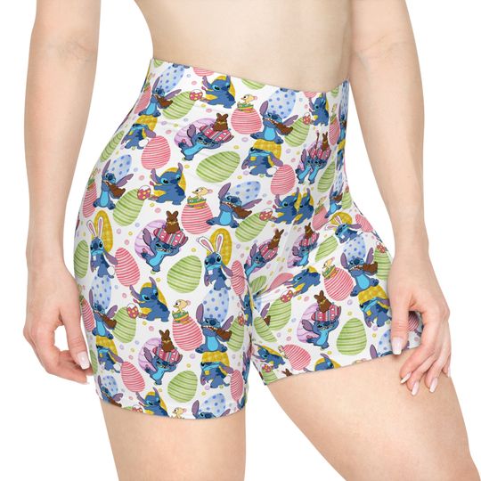 Stitch Easter Women's Athletic Shorts